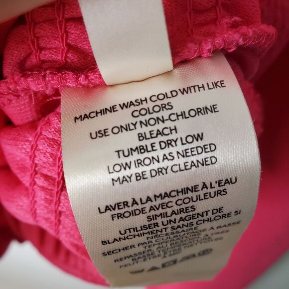 Maeve by Anthropologie Hot Pink Smocked Waist Pullover Top XL - Picture 9 of 10